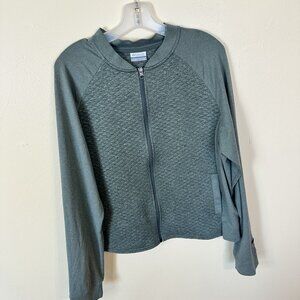 Columbia Sportswear Company Womens XL Full Zip Jacket Sage Green Quilted